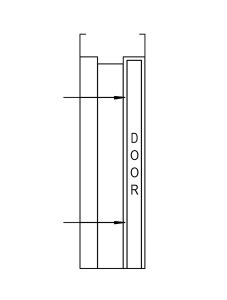 Figure. 9: The door should rest against the silencers with no gaps at lock edge. Hinge edge of door should be consistent and not hitting the frame stop.